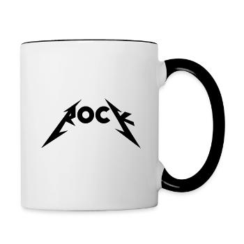 Rock,Rock Clothing,Rock Music - Contrasting Mug - white/black - Right