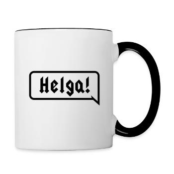 Helga Festival Kult Metal Open Air Fun Calls Metal - Contrasting Mug - white/black - Right