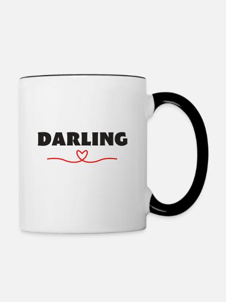 Darling Be Me Valentine - Tasse zweifarbig - Weiß/Schwarz