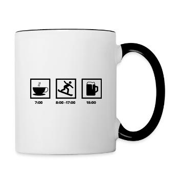 Snowboard - Symbol - Apres Ski - Ski - Contrasting Mug - white/black - Right
