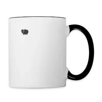 Nicht das schwarze Schaf ist anders Schäfer - Tasse zweifarbig - Weiß/Schwarz - Rechts