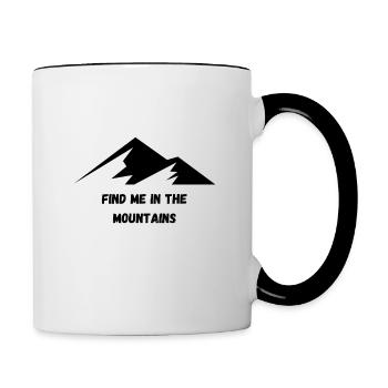 Montagnes-Nature-Montagnes - Mug contrasté - blanc/noir - Droite