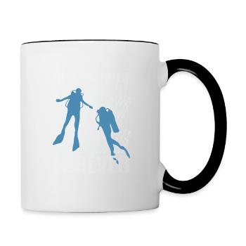 Plongeurs pour toujours, Plongeurs & plongée - Mug contrasté - blanc/noir - Droite