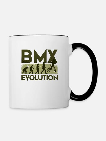 BMX Evolution - Tasse zweifarbig - Weiß/Schwarz
