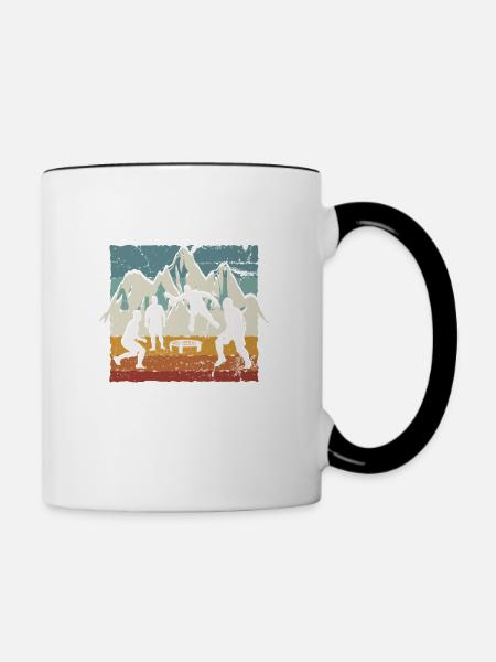 Roundnet, wundervolle Natur - Tasse zweifarbig - Weiß/Schwarz