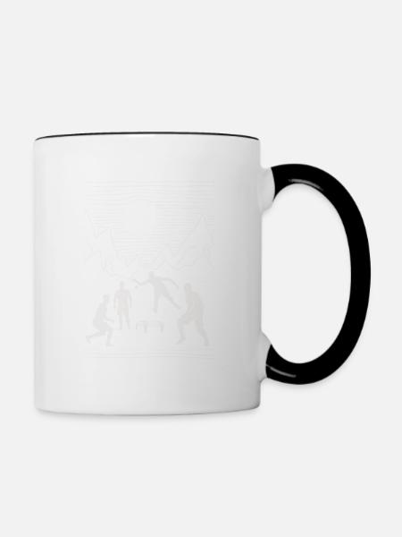 Roundnet, wonderful nature - Contrasting Mug - white/black
