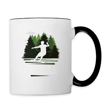 Longboard Downhill, nature merveilleuse - Mug contrasté - blanc/noir - Droite
