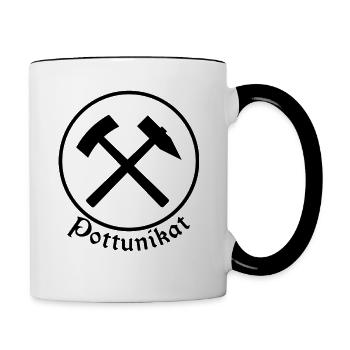 Pottunikat - Tasse zweifarbig - Weiß/Schwarz - Rechts