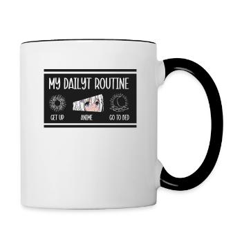 Anime Fan Present Japanese Cartoon Cosplay - Contrasting Mug - white/black - Right