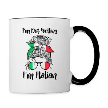 Italian Italian Gift Idea Humor - Contrasting Mug - white/black - Right
