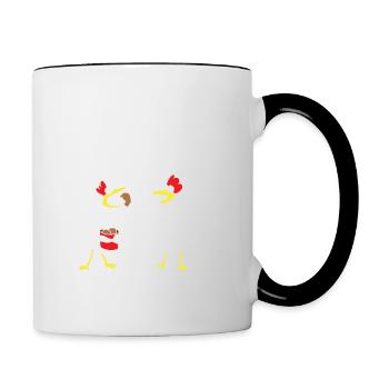 Poulet Poulet Poulet Dire Cadeau Drôle - Mug contrasté - blanc/noir - Droite
