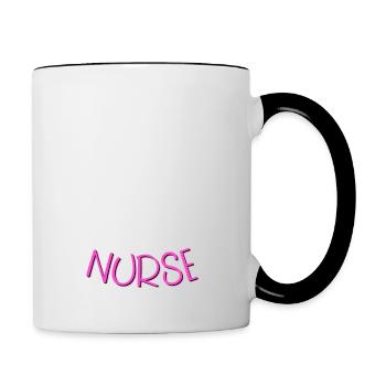 infirmière - Mug contrasté - blanc/noir - Droite