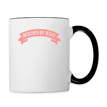 Religion, jésus, foi, dieu, église, catholique - Mug contrasté - blanc/noir - Droite