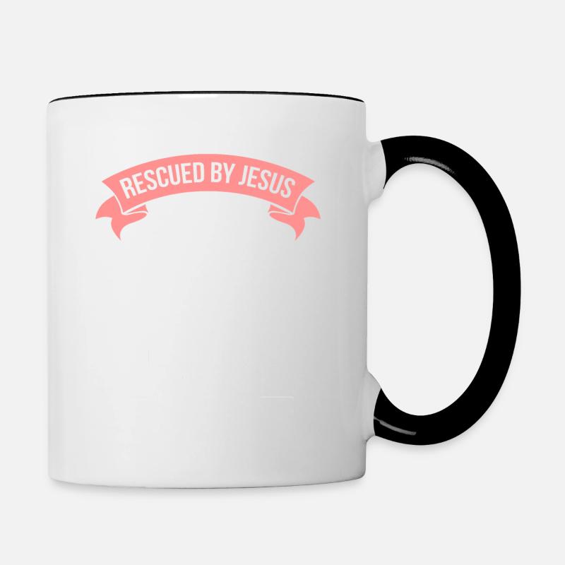 Religion, jésus, foi, dieu, église, catholique - Mug contrasté - blanc/noir