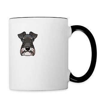 Fear It The Beard - Miniature Schnauzer Dog Mom - Contrasting Mug - white/black - Right