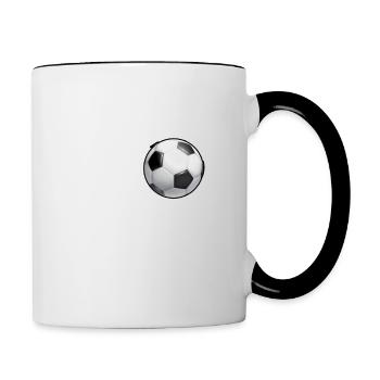 Fußball Es ist in meiner DNA Lustiges Fußballspieler-Geschenk - Tasse zweifarbig - Weiß/Schwarz - Rechts