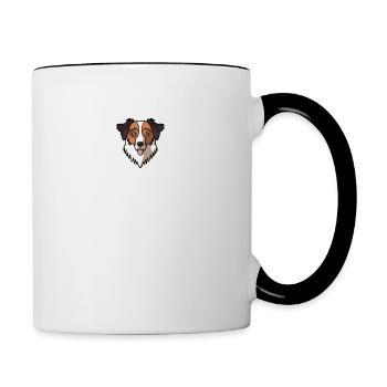 Dog Mom Owner, Funny Australian Shepherd Aussie Do - Contrasting Mug - white/black - Right