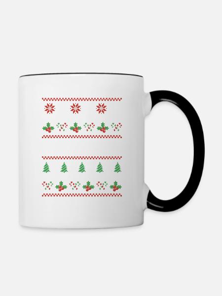 Team Christkind - Tasse zweifarbig - Weiß/Schwarz