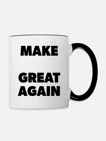 Make "___" Great Again - Schablone - Tasse zweifarbig - Weiß/Schwarz