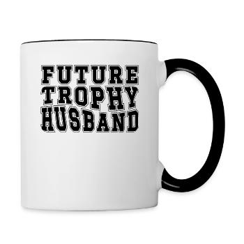Husband Groom Marriage Engagement Gift Idea - Contrasting Mug - white/black - Right