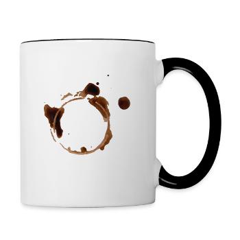 Coffee stain 7 - Contrasting Mug - white/black - Right
