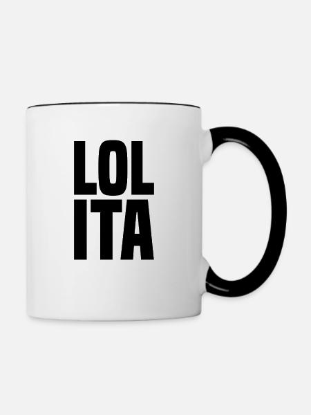 Lolita big black - Tasse zweifarbig - Weiß/Schwarz