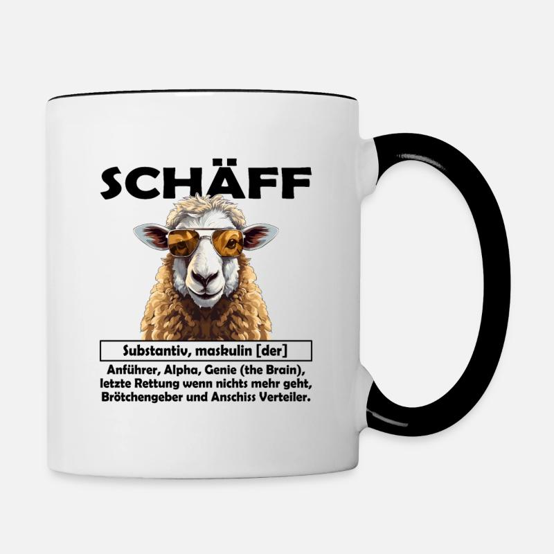Schäff | Chef | Teamleiter| Abteilungsleiter - Tasse zweifarbig - Weiß/Schwarz