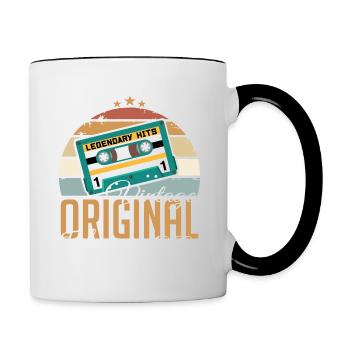 Legendär seit Februar 1989 vintage 1989 - Tasse zweifarbig - Weiß/Schwarz - Rechts
