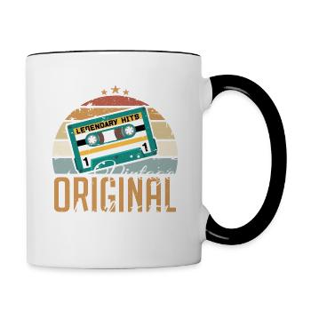 Die Legenden wurden im April 1951 geboren Geschenk - Tasse zweifarbig - Weiß/Schwarz - Rechts