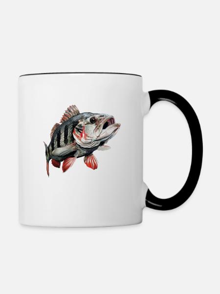 Barsch - Tasse zweifarbig - Weiß/Schwarz