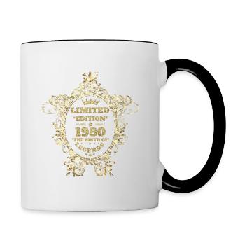 1980 - Tasse zweifarbig - Weiß/Schwarz - Rechts