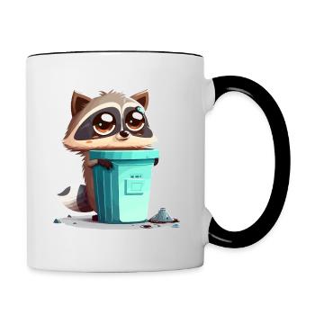 Trash Panda - Contrasting Mug - white/black - Right