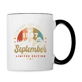 September 1997, born in 1997 - Contrasting Mug - white/black - Right
