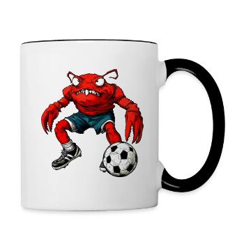 Football Crab - Contrasting Mug - white/black - Right