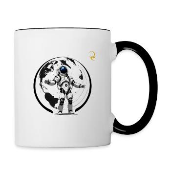 OUR SPACE, THE WORLD - Contrasting Mug - white/black - Right