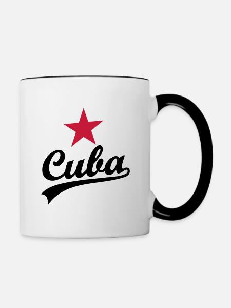 CUBA OLDSCHOOL SWOSH - Tasse zweifarbig - Weiß/Schwarz