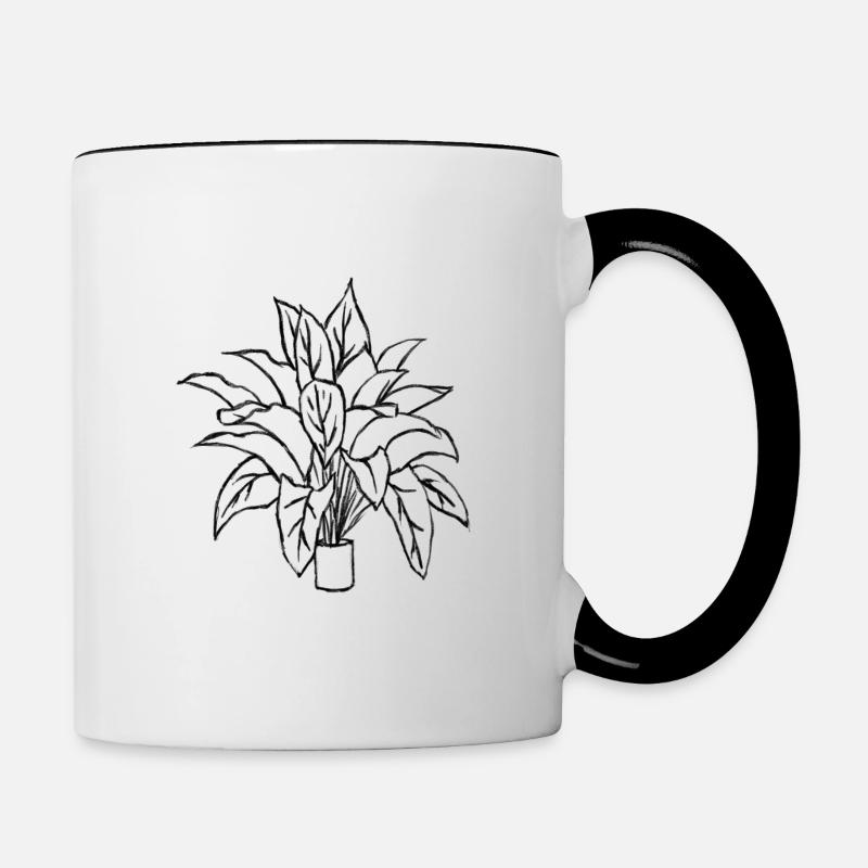 Plante - Mug contrasté - blanc/noir