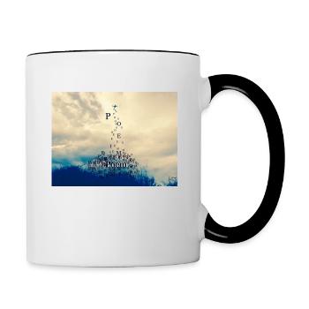 Pas de guerre, mais un poème - Mug contrasté - blanc/noir - Droite