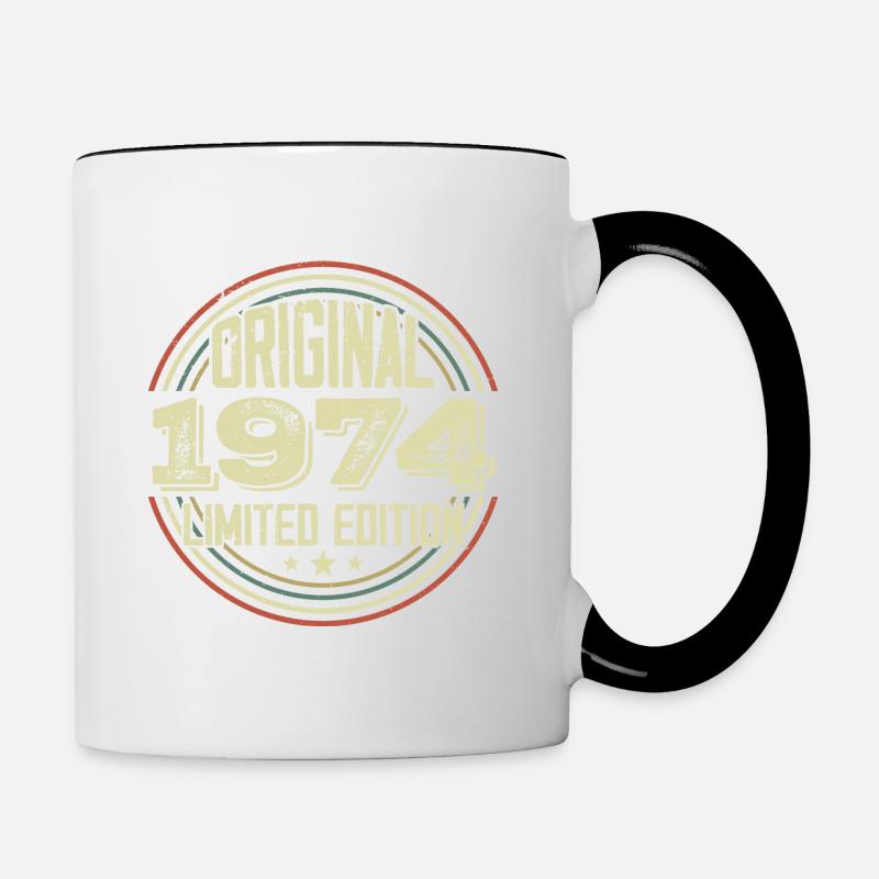 1974 Fêtes D’anniversaire, Un Millésime Légendaire - Mug contrasté - blanc/noir