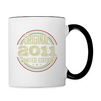 2011 Fêtes D’anniversaire, Un Millésime Légendaire - Mug contrasté - blanc/noir - Droite