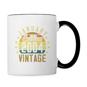 Légendes Sont Nés En Janvier 2004 - Janvier 2004 - Mug contrasté - blanc/noir - Droite