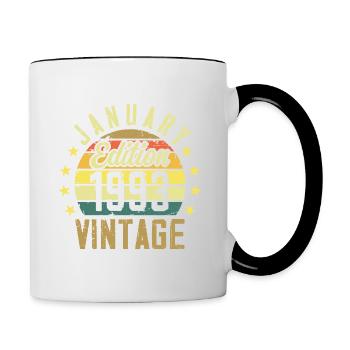 Legends wurden im Januar 1993 - Januar 1993 geboren - Tasse zweifarbig - Weiß/Schwarz - Rechts