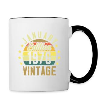 Légendes Sont Nés En Janvier 1976 - Janvier 1976 - Mug contrasté - blanc/noir - Droite