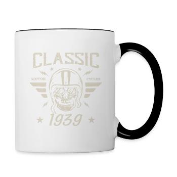 Cadeau D’anniversaire Classique Vintage Né en 1939 - Mug contrasté - blanc/noir - Droite