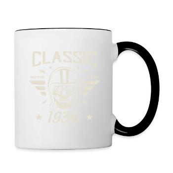 Cadeau D’anniversaire Classique Vintage Né en 1936 - Mug contrasté - blanc/noir - Droite