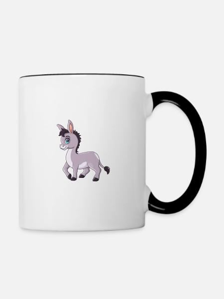 Poney - Cheval - Poney club - Mug contrasté - blanc/noir