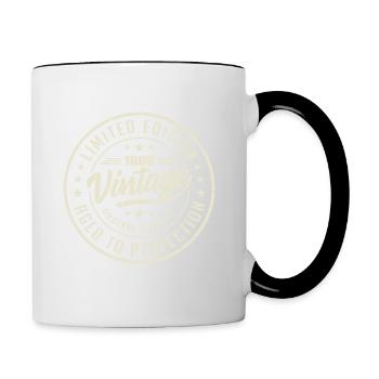 Vintage 1966 Gift 1966 Retro Birthday 1966 - Contrasting Mug - white/black - Right