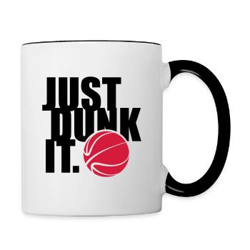 JUST DUNK IT - Contrasting Mug - white/black - Right
