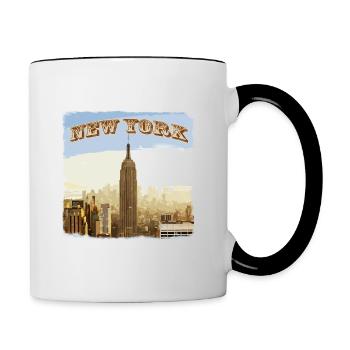 New York - Tasse zweifarbig - Weiß/Schwarz - Rechts