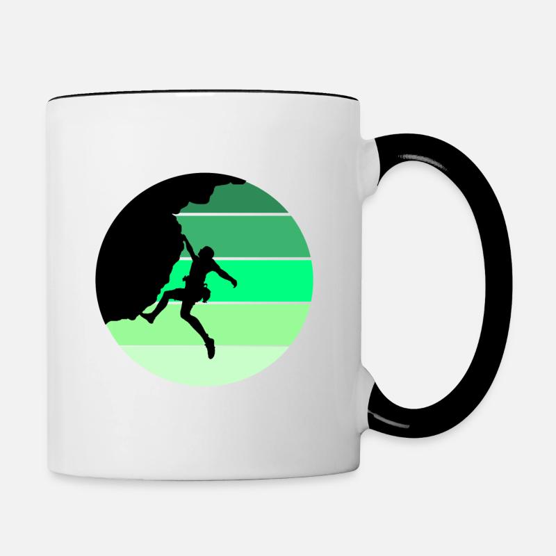 Climbing, bouldering, gift - Contrasting Mug - white/black